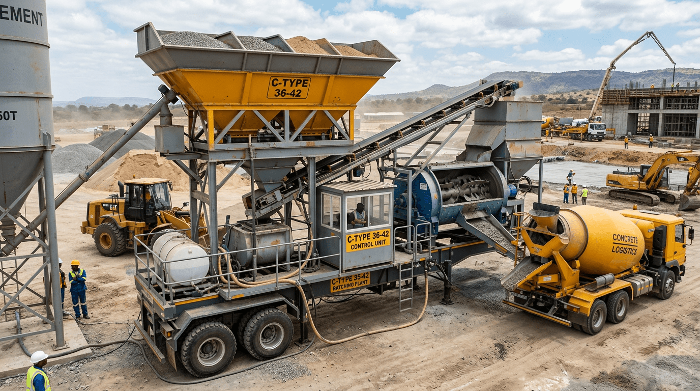 Mobile Concrete Batching Plant for Sale in South Africa: